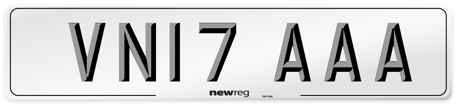 VN17 AAA Number Plate from New Reg